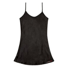 디젤 로고 프린트 슬립 드레스