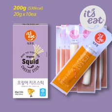 잇츠잇 찢어먹는 오징어 치즈 스틱 스트링치즈 10개입, 2박스, 200g