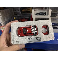 1:64 페라라 F40 슈퍼카 다이캐스트 슈퍼카 자동차 모형, 붉은색, 1개