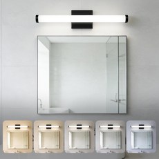 LEDVANCE 실바니아 24인치 욕실용 모던 배니티 라이트 22W 5가지 온도 선택2700K3000K3500K4000K6000K 디밍 가능 원형 검은색 액세서리 포함 -, Black, Square