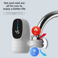 3000W 인스턴트 온수기 수도꼭지 주방용 전기 리스 온도 표시 기능이 있는 빠른 가열 탭