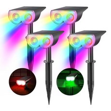 Consciot 야외용 솔라 스팟 라이트 4팩 (6500K 데이라이트) 118280 3558602499, 4 Pack, 멀티컬러