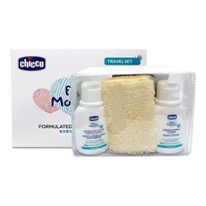 chicco 植萃1+1超值組 (嬰兒洗髮沐浴露+泡泡浴露+嬰兒洗髮精+潤膚乳液) 甜蜜蜜旅行組, 1個, 寶貝嬰兒植萃甜蜜蜜旅行組