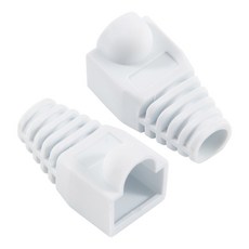혼합 색상 CAT5E CAT6 RJ45 이더넷 네트워크 케이블 스트레인 릴리프 부츠 케이블 커넥터 플러그 커버, WHITE, 20pcs