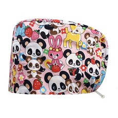 睡夢生活 印花卡通純棉手術帽 男女通用護士帽, 1個, 82171,無扣-可調節