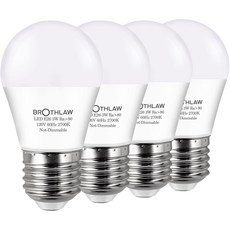 25와트 등가 전구 A15 LED 3W E26 베이스 2700K 웜 화이트 로우와트 나이트스탠드 테이블 램프 4팩, 1_Warm White 3w