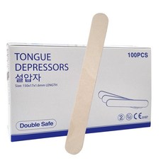 더블세이프 설압자 목설압자 나무설압자 혀누르개 100개입, 100개