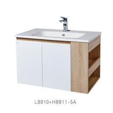 OVO 京典衛浴 L8810+H8811-5A 盆櫃組, 詳見包裝, 開放櫃右側