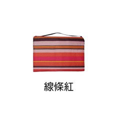 人魚朵朵 戶外防潮野餐墊 600D牛津布加厚防水地墊 露營沙灘草地適用 線條紅 150x100公分