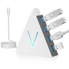USB C 허브 4 포트 JoyReken USBC to 허브 6.1m(2피트) 확장 케이블 맥북 프로/미니 아이맥 서피스 게이밍 노트북 PS5 플래시 드라이브, 2FT, White-C