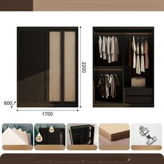 붙박이장10자 맞춤가구 10자 무몰딩 거실 옷장 안방, 조립형, 옷장 1 7 2 2 슬라이딩 도어 1개 2개