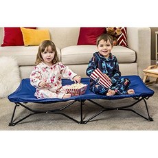 Regalo 마이 코트 휴대용 용 침대 시트 포함 로얄 Regalo My Cot Portable Toddler Bed Includes Fitted Sheet Royal B, Blue