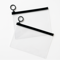 슬라이드 지퍼백 PVC지퍼팩 블랙링고리, 1개, 10개입