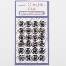 똑딱이단추 똑딱단추 스냅단추 똑단추, 2개, 스냅단추8mm흑니켈(24개)