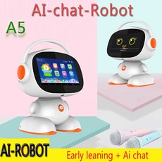 AI 로봇 인공지능 대화 챗봇 친구 13개국 언어 가능 학습기 손잡이 모델 영어교육 과학 완구 어린이 베스트 선물 마이크 1+1, 오렌지, 1개