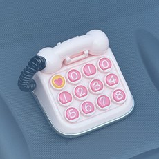 크크바이 전화기2 레트로 주차번호판 새차선물, 1개, 핑크