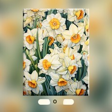 피포페인팅 DIY 풍경화 그리기 세트 봄 테마 30 x 40cm, 30x40 단단한 나무 내부 프레임, 1개, O