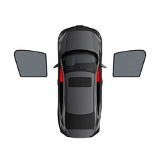 DriveX 磁吸式汽車遮陽簾 防曬隱私抗UV, 1個, 前窗2片,CR-V  3代 2007-2012, 前窗2片