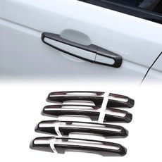 外門把手蓋 水轉印碳纖維 外拉手 黏貼式 適用於 15-21 x761 Discovery Sport, 1個