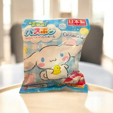 Sanrio 산리오 시나모롤 바스볼 아쿠아마린향 귀여운 캐릭터 배스밤 입욕제 케어 1개입, 1병