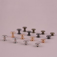 짱패브릭 (1개) 나사형 평면리벳 가죽공예 솔트레지, 실버, 1개