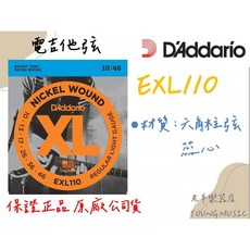 D'Addario EXL110 電吉他弦 10-46 防潮包裝, 1個