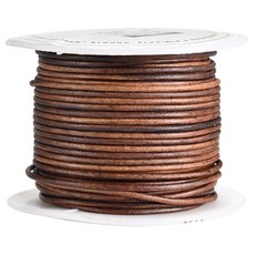 목걸이 및 팔찌용 에코 트 원형 가죽 코드 u2013 제작 용품 주얼리 내추럴 블랙 1 5mm, Dark Brown, 2mm, 1개