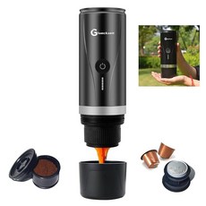 크자이트 전기 에스프레소 머신 수동 프레스 압력 추출이 필요 없는 향기로운 에스프레소 가열 없음 NS 캡슐 및 분쇄 커피 파우더와 호환 가능 블랙