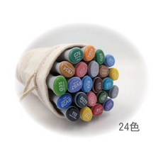 美國croma》歌馬軟毛雙頭麥克筆X5麥克筆美工筆彩色筆可疊色X5麥克筆歌馬麥克筆, 1個, 24色組【基礎色】