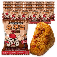오꾸밥 매콤찜닭 주먹밥, 100g, 20개