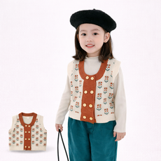 유아 아동 조끼 유아동 주니어 남아 여아 실내 니트조끼