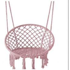 그물그네 야외 의자 그네만들기 흔들 해먹 테라스 펜션 로프 공중 시트쿠션, 7. 핑크 (그네 단품), 1개