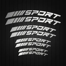 스포츠 커브 방수 데칼 고온 브레이크 캘리퍼스 자동차 스티커 반사 비닐 휠 림 장식, 02 Matte silver