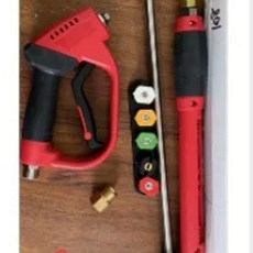 외벽청소 고층 고압 연장봉 막대 창문 베낭식 장대 ) 6m 풀세트 건물 (브러쉬 세척기, BI. 빅 레드 건  5색 가죽 케이스  5색 노즐