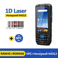 택배 바코드 스캐너 리더기 NFC 휴대용 데이터 수집기 장치 안드로이드 13 4G64G PDA 터미널 1D 2D 리더 와이파이 구글 4G, EU, 1D HoneyN4313 NFC