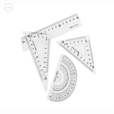 구부러지는 자 삼각자 각도기 밑줄