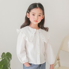 PinkiPink 女童款純色翻領襯衫