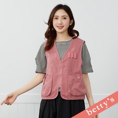 betty's 率性寬版口袋工裝背心