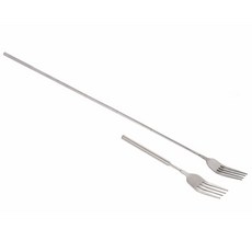 길이 조절 늘어나는 스텐 포크 긴 손잡이 포크 과일 디저트 티포크 실버 K926, 1개, 단품