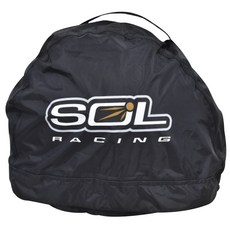 SOL 安全帽防水帽袋，適用全罩、可樂帽，高磅數絨布材質, 黑