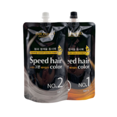 [오늘출발]3분 오징어먹물 염색약 대용량 무자극 무냄새 새치염색 뿌리염색 전체염색, 1개, 블랙