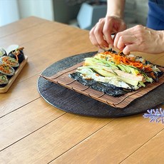 [사옹방] 천연옻칠 위생 김발 김밥틀 김밥말이 촬영용 플레이팅, 1개