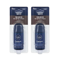 니베아 데오드란트 롤온 맨 딥, 50ml, 2개