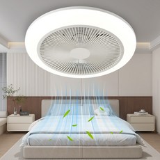 joxy 460mm LED 실링팬 조명 천장형 선풍기등 3단 색온도 조절 리모컨 포함 HG-8136, 흰색