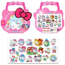 [ 1219073 ] 헬로 키티 귀여운 에폭시 스티커 시트 패션 가방 종이 지갑 포함 (핑크)