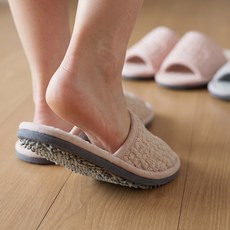 [국내생산] 무소음 층간소음 3중쿠션 와플 가벼운 실내화 슬리퍼, 1개, 베이지