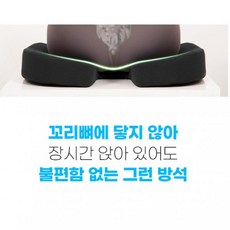 나들이 체형교정 꼬리뼈방석 엉덩이 자세교정 골반 도넛 체중분산, 바른자세방석 블랙