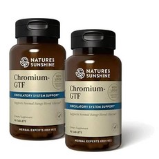 네이처스 선샤인 크롬 GTF 300MCG Nature's Sunshine Chromium GT, 2개, 90정