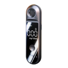 휴대용 음주 측정기 충전식 전문 정확도 개인 사용 호흡 알코올 테스터 Pro, [01] Black, 01 Black