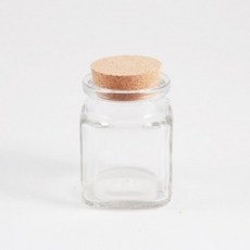 캔들이케아 100ml 코르크 미니사각 캔들용기 (S), 1개